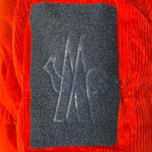 MONCLER GRENOBLE Red Corduroy Cotton Hooded Jacket - Picture 2 of 10